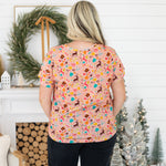 Basic Pink Christmas Short Sleeve Tee Back