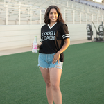 Couch Coach Black and White Short Sleeve Top Front