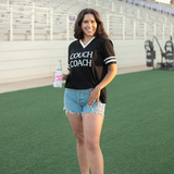 Couch Coach Black and White Short Sleeve Top Front