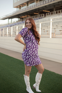 Tailgate Dress - Purple